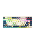 iBlancod K84 84 Keys Tri-mode Mechanical Gaming Keyboard Hot Swappable N-Key Rollover RGB Gateron Switch BT5.0/2.4G/Wired Gaming Keyboard - Red/Sliver Switch