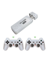 Hanhibr Y6 2.4G Wireless Game TV Stick Retro Game Console 4K 60fps HDMI-Compatible Output Bulit-in 10000 Games Support 40+ Gaming Emulators Portable Video Game Console with Dual Gamepad Handle - 64G