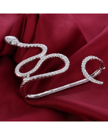 Snake-shaped Cuff Bangle with Exaggerated Vintage Antique Finish Jewelry