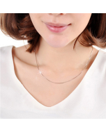 1MM Personalized Fashionable Silver-Plated Snake Chain