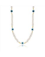Angel Eye Pendant Multi-layer Necklace, Model: N2210-1 with Triangular Pearl Eyes