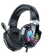 ONIKUMA X32 Gaming Headset Wired Headphone 50mm Drive Unit Stereo Surround Sound RGB Light HD Flexible Microphone Ergonomics USB 3.5mm On-head