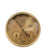 THB9392 132mm Wall Mounted Digital Thermometer Hygrometer Household High Accuracy Pressure Gauge Air Weather Instrument Barometer (Gold)