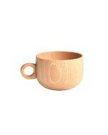 Beech Coffee Cup Wooden Water Cup Tea Cup with Handle, Style:Cup