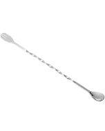 2 PCS Stainless Steel Long Handle Fork Spoon Cocktail Ice Stirrer Double Head Wine Mixing Stick