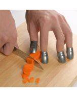 4 pieces/set of adjustable stainless steel finger protectors for safe slicing and cooking tools