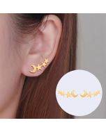 Minimalist moon, star, earrings, women's birthday gift accessories