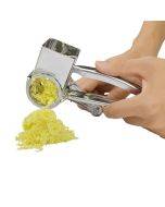 Cheese grater, rotating cheese grater, stainless steel hand cranked rotary shredder with shavers