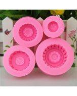 2 pieces for sale DIY tire shaped candy craft cake silicone mold soft candy baking decoration tool random color