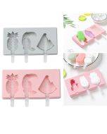 Silicone covered cartoon self-made DIY ice cream popsicle mold, color randomly shipped