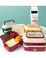 Cute Rabbit Double Layer Plastic Lunch Box Large Capacity Portable Lunch Box