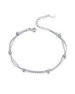 Sterling Silver S925 Women's Bracelet Jewelry Platinum Plated Silver Bracelet