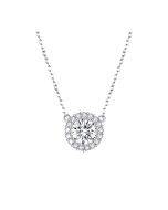 Platinum Plated Zircon Necklace S925 Pure Silver Minimalist Women's Necklace