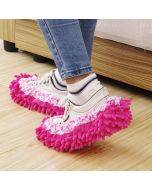 2 pieces for sale, Chenille lazy floor slipper covers for cleaning floors, detachable and washable mops, random colors