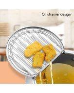 20cm frying pan household non-stick temperature controlled mini frying pan (olive green)