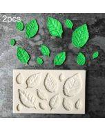 2-piece selling leaf silicone flipping sugar mold cake decoration tool chocolate baking mold