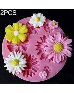2-piece selling 3D flower silicone mold sugar flipping process cake candy chocolate ice cream pastry baking tool