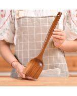 Non-Stick Pot Wood Shovel Teak Cooking Pot Shovel Tableware Curved Spatula