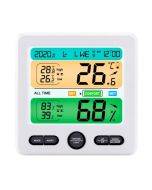 Indoor Color Digital Display Thermometer & Hygrometer Household Large-Screen Electronic Clock(TS-6211-W)