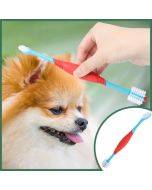 Pet dual head toothbrush pet oral cleaning products (blue)
