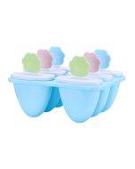 Cartoon smiley face DIY popsicle ice cream mold, home made 6-cell ice box