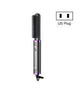 Dual purpose negative ion automatic constant temperature straightening comb Purple