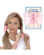 Physical Force Shaping Curly Hair Heatless Hair Curler Hair Band(Pink)