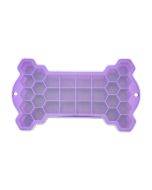 30 Grid Bone Honeycomb Silicone Ice Cube Mold with Lid(Purple)