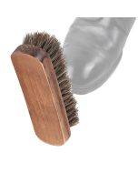Horse hair shoe brush, red wood shoe brush, leather shoe cleaning and dust removal brush