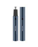 SPORTSMAN Metal Aluminum Tube Body Rechargeable Nose Hair Trimmer, Style: Eyebrow Shaping 2-in-1 (Navy Blue)