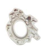 Vintage Photo Frame Angel Decorative Lace Silicone Cake Mold(Grey)