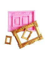 Vintage photo frame liquid silicone sugar flipping mold