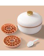 Household Ice Making Ice Storage Box Silicone Ice Tray Ice Cube Mold, Color: White 2 Layer