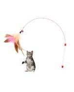 Wire Funny Cat Stick With Bell Cat Toy, Style: Feather