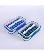 Folding Ice Grid Household Curling Pot Storage Box Ice Block Mold, Style: Rectangular