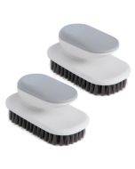 2 PCS SM005 Home Plastic Handle Clothes Cleaning Soft Hair Brush(Grey)