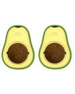 2 PCS Catnip Balls And Avocado Teasing Cat Teeth Cleaning Toy(Gall Fruit)