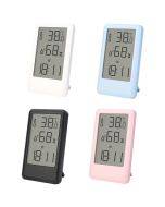 9032 LCD Large Screen Display Alarm Clock Temperature and Humidity Meter(Black)