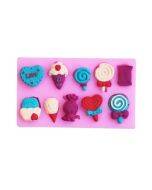 G114 Candy Lollipop Ice Cream Shape Silicone Mold Chocolate Biscuits Cake Decoration