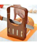Home Baking Tool Bread Loaf Toast Kitchen Slicer Cutter(Brown)