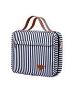 Portable large-capacity cosmetics multi-compartment storage bag (Dark Blue)