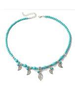 Bohemian Turquoise Natural Stone Sweater Vintage Pendant