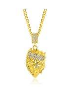 Crown Lion Head Exaggerated Hip Hop Necklace Collar Chain