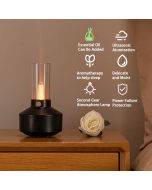 DQ708 Simulation Candlelight Aromatherapy Machine USB Diffusing Desktop Atmosphere Light Humidifying Aromatherapy Machine (White)