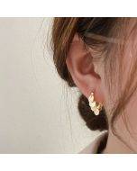 Shell double layered earrings with diamond earrings14
