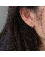 Shell double layered earrings with diamond earrings10