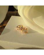 Shell double layered earrings with diamond earrings2