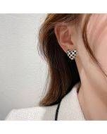 Shell double layered earrings with diamond earrings7