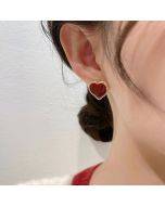 Shell double layered earrings with diamond earrings3