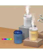 3000ml dual-nozzle humidifier with timer digital display and colorful ambient light (blue)
